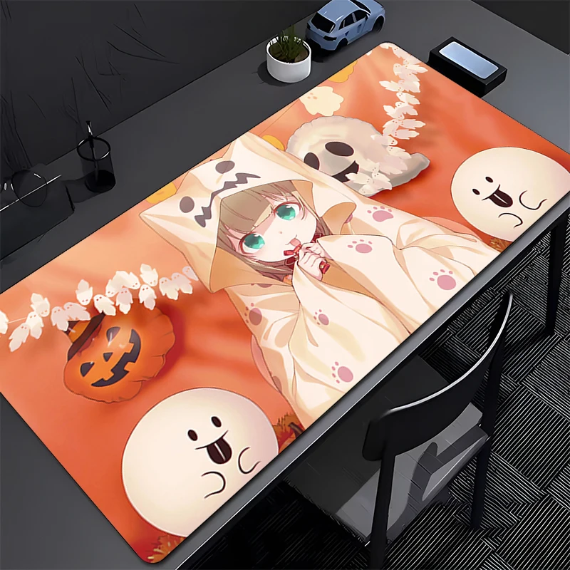 Tapis de souris ordinateur de bureau Kawaii Anime chat fille bureau tapis de souris ordinateur portable mignon k-kinako Gamer clavier tapis PC tapis de souris de jeu cadeau
