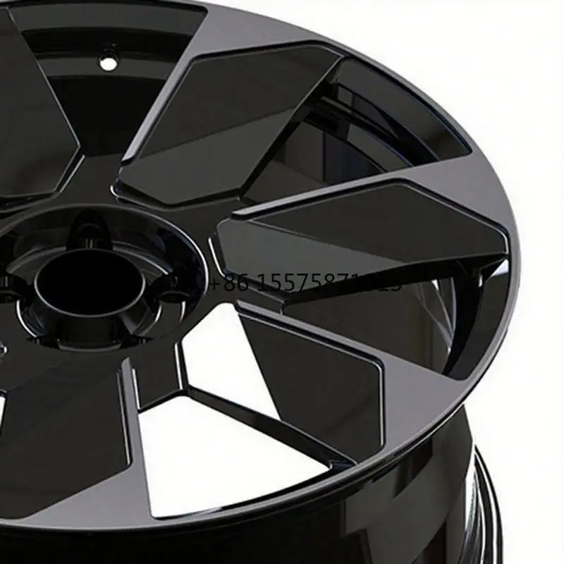 

24 Inch 5X120 Aluminum Alloy Forged Wheels Black Anodized Finish Concave Profile for Sports Vehicles