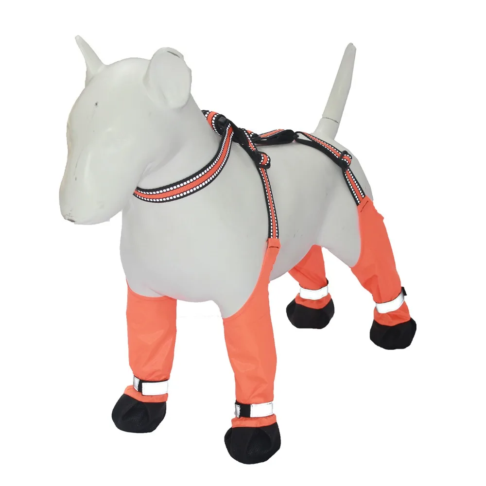 

Reflective Waterproof Dog Boots Breathable Nightsafe Pets Dustproof Shoes Adjustable Straps Anti-Slip Dog Paw Protector