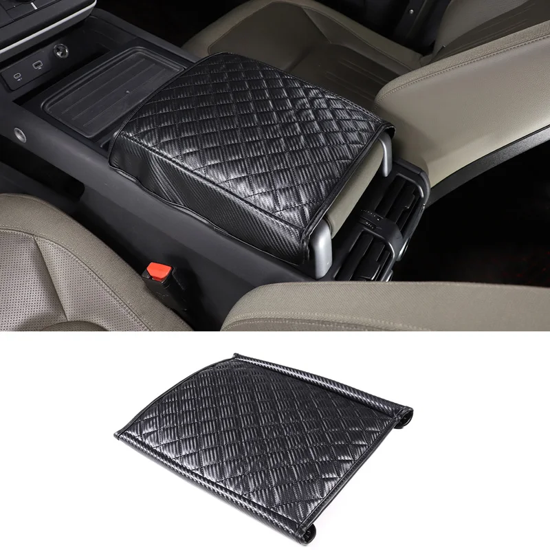 

For 2020-23 Land Rover Defender 110 Leather Carbon Fiber Car Styling Car Armrest Case Cover Car Interior Protection Accessories