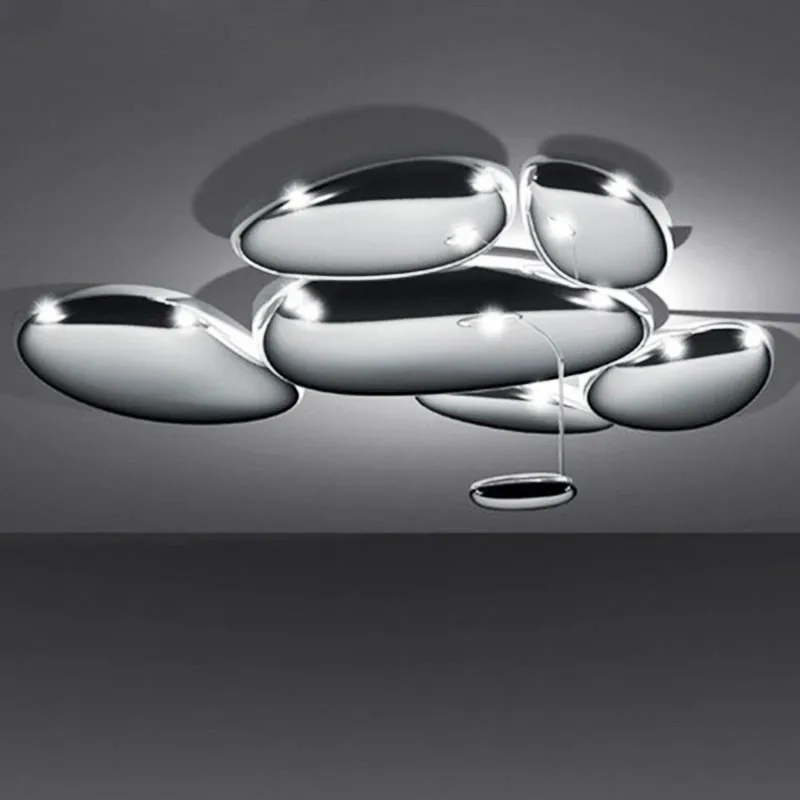 Imagem -02 - Modern Silver Luminárias Led Teto Iluminação Interior Simples Teto Lustres de Moda de Luxo Decoração de Casa 2024