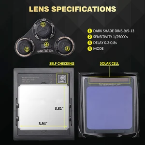 Schweißmaske 1/1/1 ENSO helfen mit automatischen Darking 100x97mm Great Vision True Color 4 Mig Mig MMA Schweißer -Maschinensensoren 8 Hauptverkaufsmaske für Marceneiro - №2