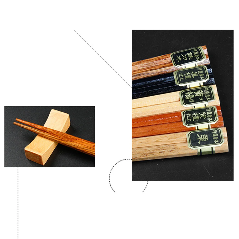 

Wooden Chopsticks Set Wood Japanese Style Smooth Reusable Tableware For Chinese Food Gift Storage