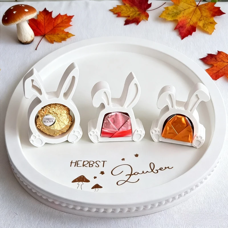 1pc DIY Cavity Mini Rabbit Silicone Mold for Resin & Plaster-Irregular Shape Bunny Shaping Mold with Detailed Ears & Paws