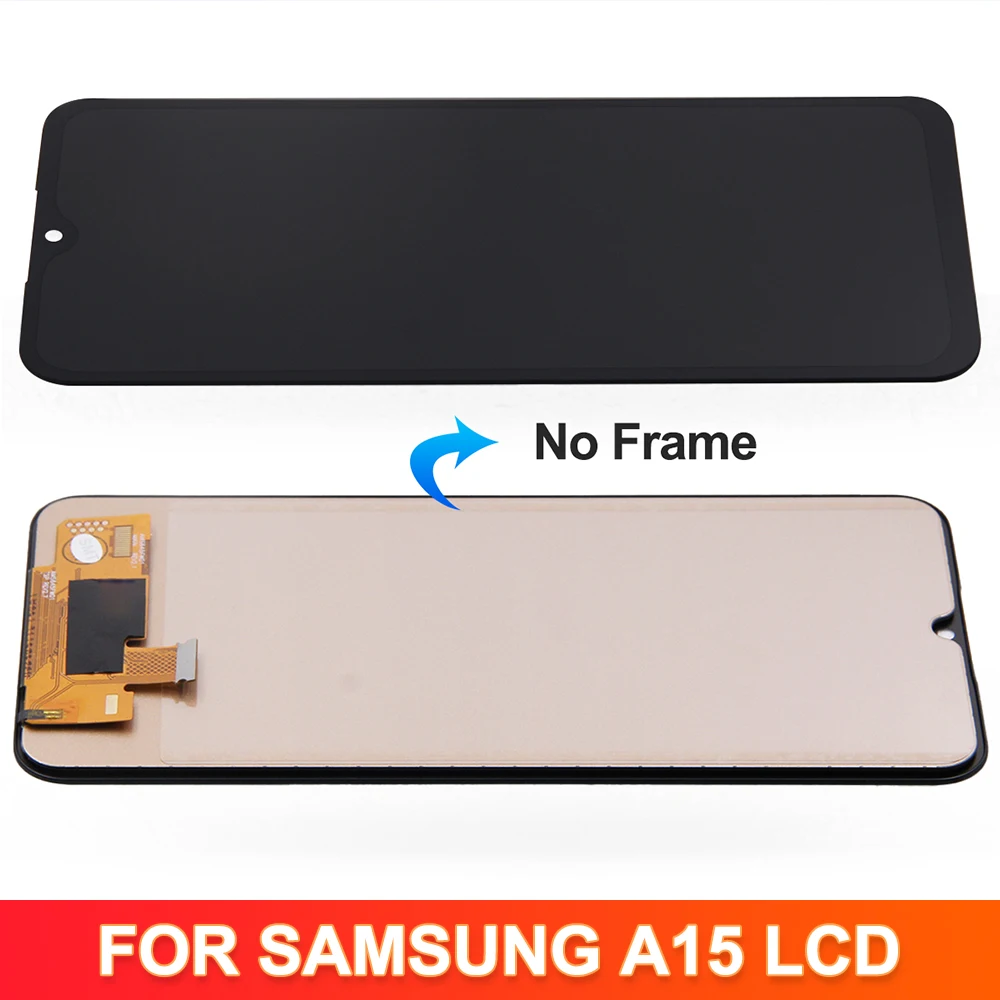 6.5\'\' Tested A15 4G SM-A155F Display Screen, for Samsung A15 5G SM-A156B Lcd Display Digital Touch Screen with Frame