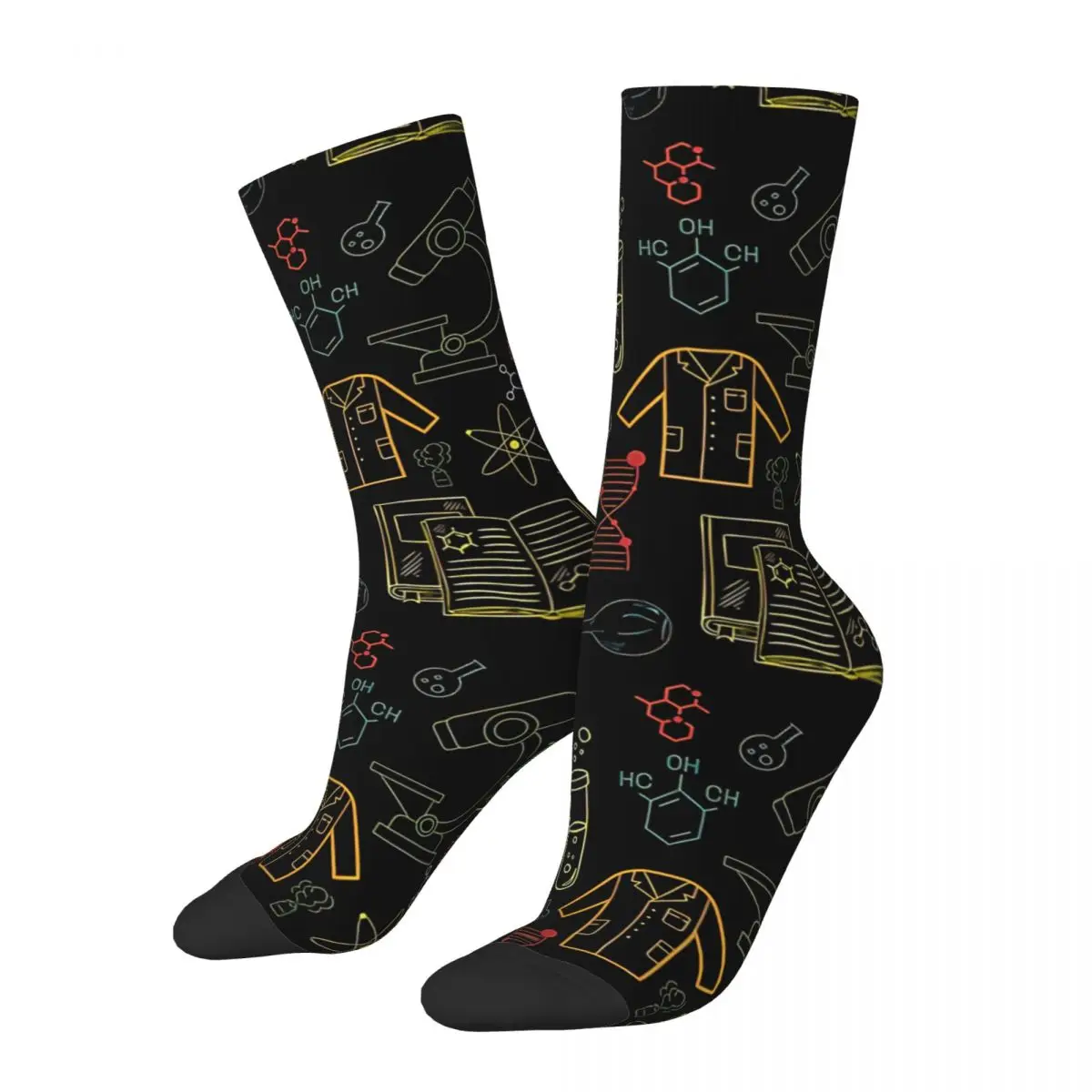 Periodic Table Of Elements Unisex Winter Socks Hip Hop Happy Socks Street Style Crazy Sock