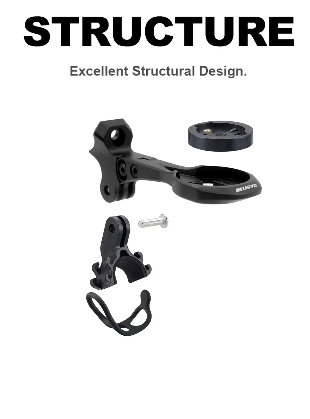 ULLICYC Alloy Angle Adjustable Computer Mount For SL8 Rapide Integrated Handlebar Compatible With Gopro GPS Garmin Bryton Wahoo – Detail 6