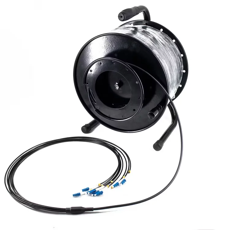 4-Core Duplex Armored 5.0mm Optical Cable Anti-Harsh Environment Armored Cable Reel