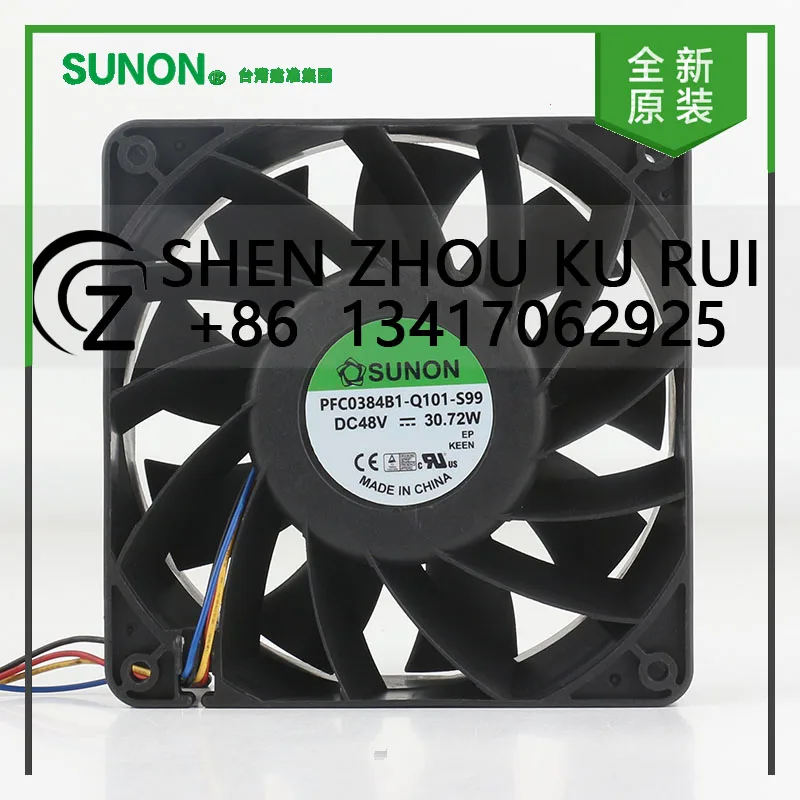 

Sunon 5 В 12 В 24 В постоянного тока 48 В 30,72 Вт AC EC 12038 120X120X38MM 12 см инвертор с высоким объемом воздуха четырехпроводной PFC0384B1-Q101-S99-EP охлаждающий вентилятор