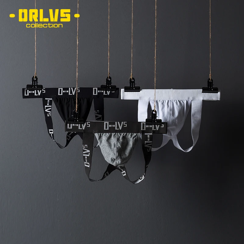 

ORLVS Men's Sexy Underwear, Gay Jockstrap Pouch, Cotton Thongs, Mesh Underpants, Cuecas & Bikini for Men