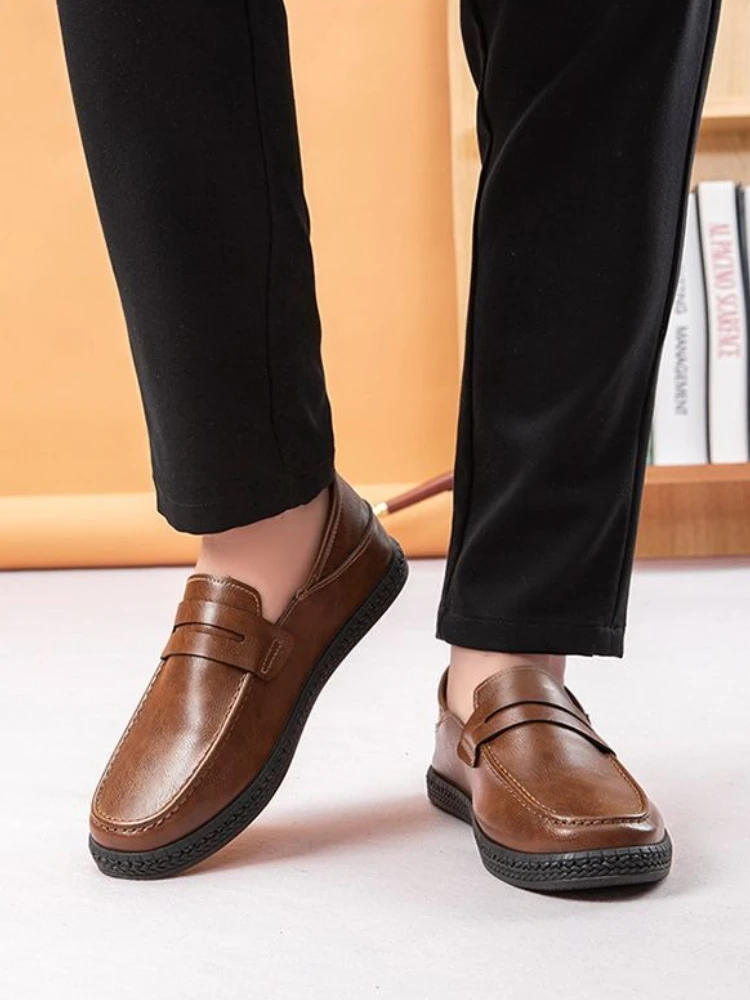 

Мокасины, мужская повседневная обувь на низкой платформе, акция, размер 45, летняя распродажа, цена обуви, удобная мужская кожаная обувь