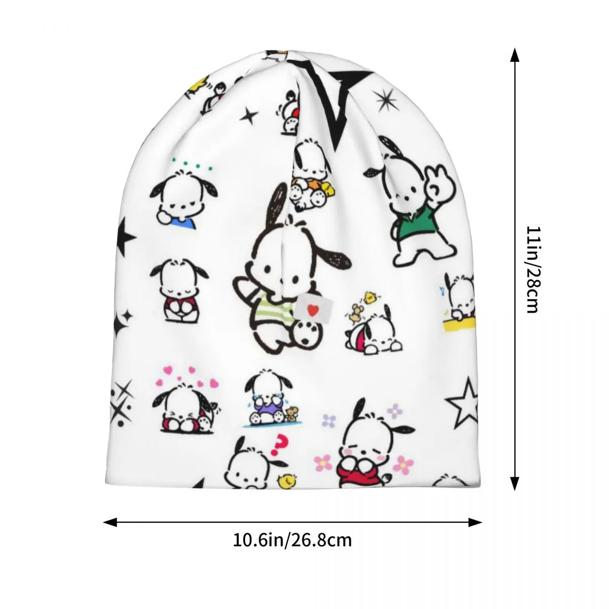 Czapka Pochacco Cartoon, uroczy pies, styl vintage, męska i damska, czapka typu skullies/beanie na zewnątrz, wiosenna, ciepła, dwustronna czapka/bonnet.