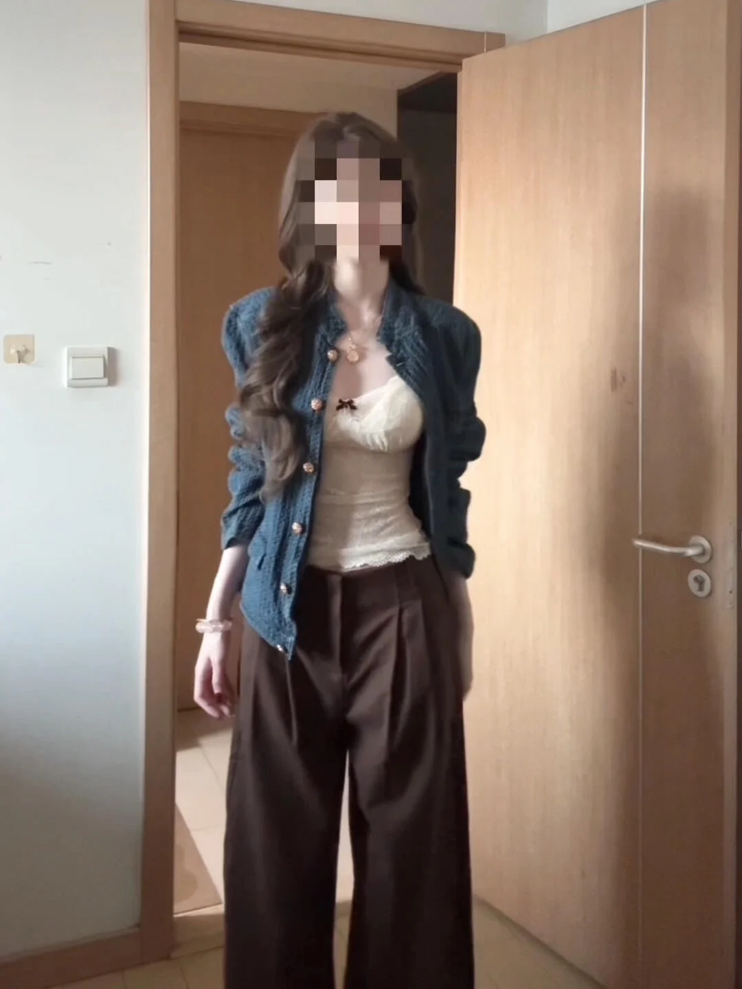 

Американский джинсовый кардиган в стиле High Street для женщин, осенний, модный, в стиле минимализма, для работы, трендовый