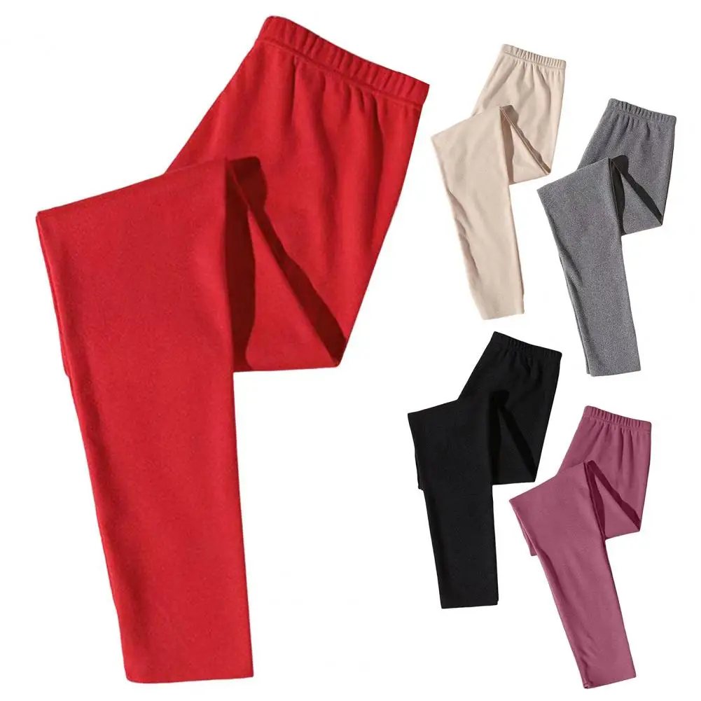 ﻿   2025 الخريف طماق رقيقة للنساء الأساسية سليم سروال شكل قلم رصاص لينة الفتيات عالية الانتظار أسود طماق الدافئة المنزل تمتد السراويل