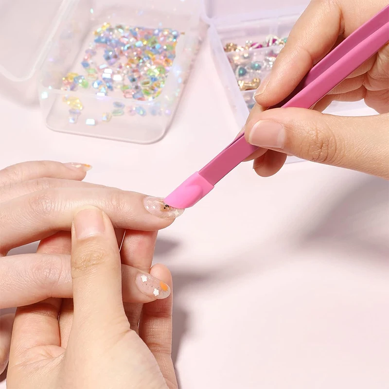 Pinzas de doble cabeza nuevas, con cabeza de silicona, herramienta para cortar uñas, para cintas y cristales 3