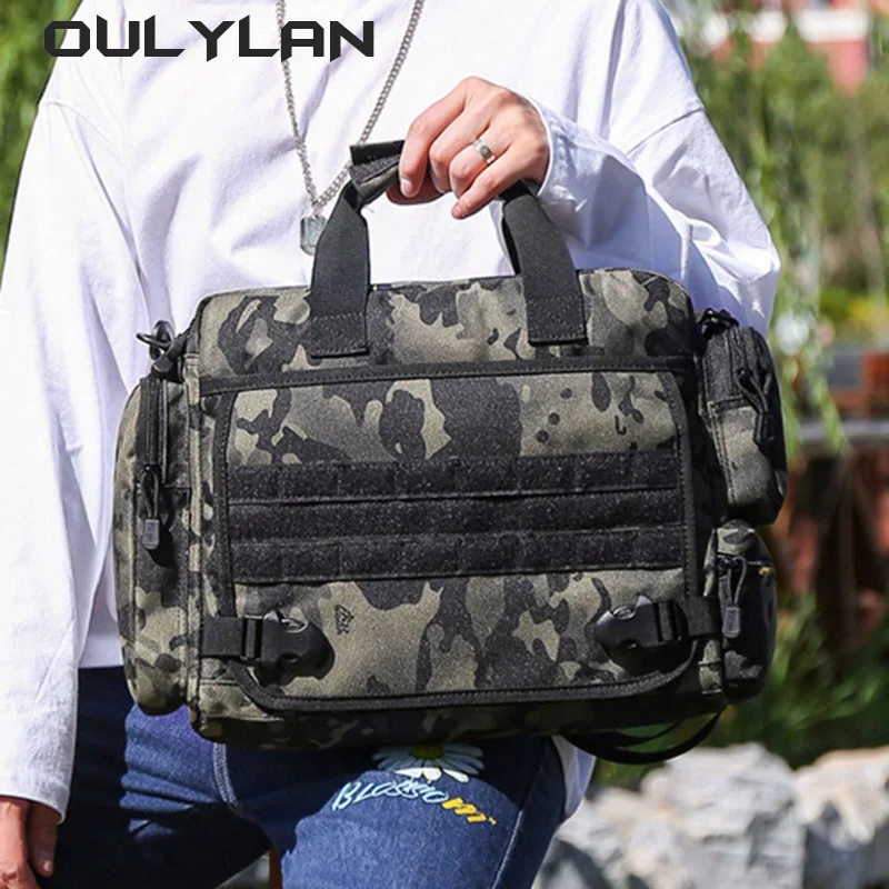 NEW Tactical One Shoulder Laptop Bag Large Capacity Backpacks Multifunction Nylon Camping Handbag Trendy Fishing Travel Bag