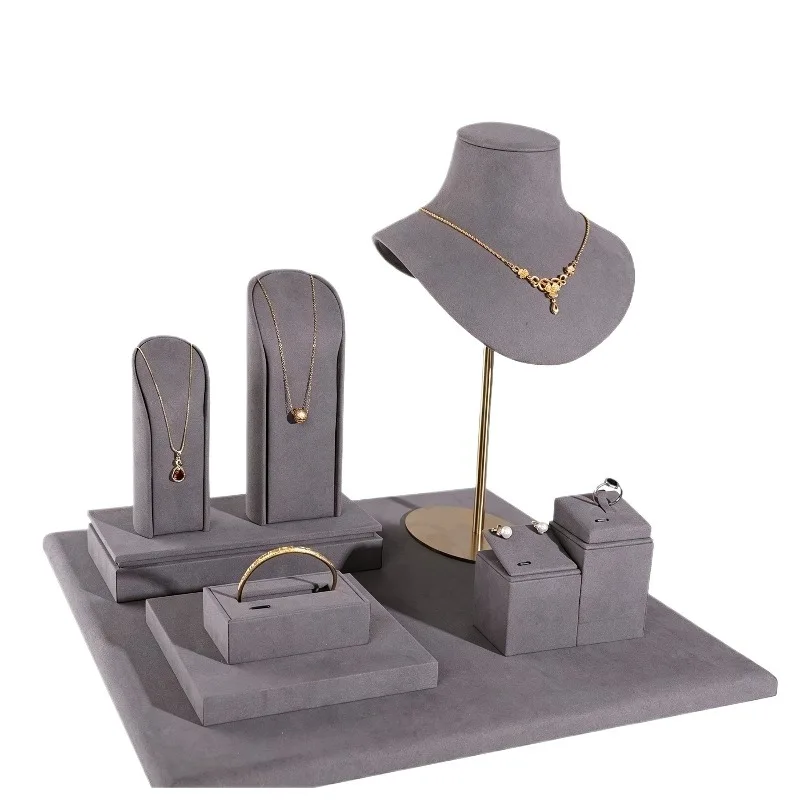 Luxury Jewelry Stand Modern Minimalist Ring Stands Desktop Combination Set Earrings Necklace Holder Jewelry Store Display Holder