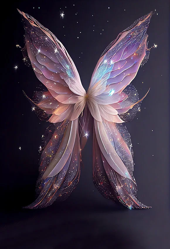 Mehofond Angel Wings Backdrop for Princess Girl Birthday Party Dreamlike Butterfly For Event Photography Background Photo Studio