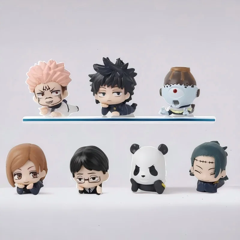 7 estilo deitado estilo anime mini figura brinquedos mini bonito estátua pvc estatueta brinquedos colecionáveis modelo boneca estátua criativa