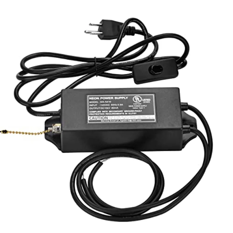 10KV 10000V Power Supply for Glass Neon Sign Electronic Neon Light Beer Signs Bar Lights Transformer 120V 50/60Hz UL Approval