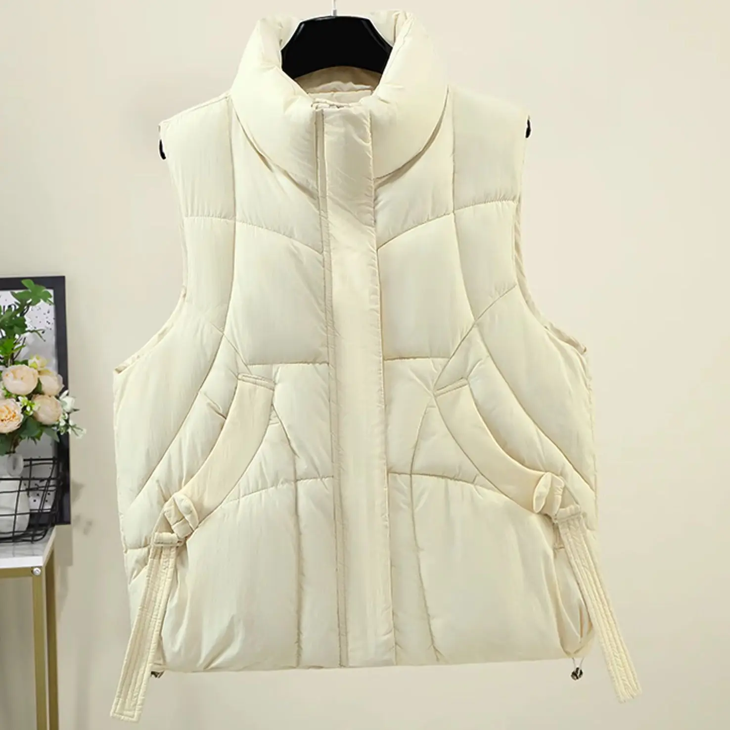 Women High Stand Collar Quilte - Padded Vest Gilet reseña y precio