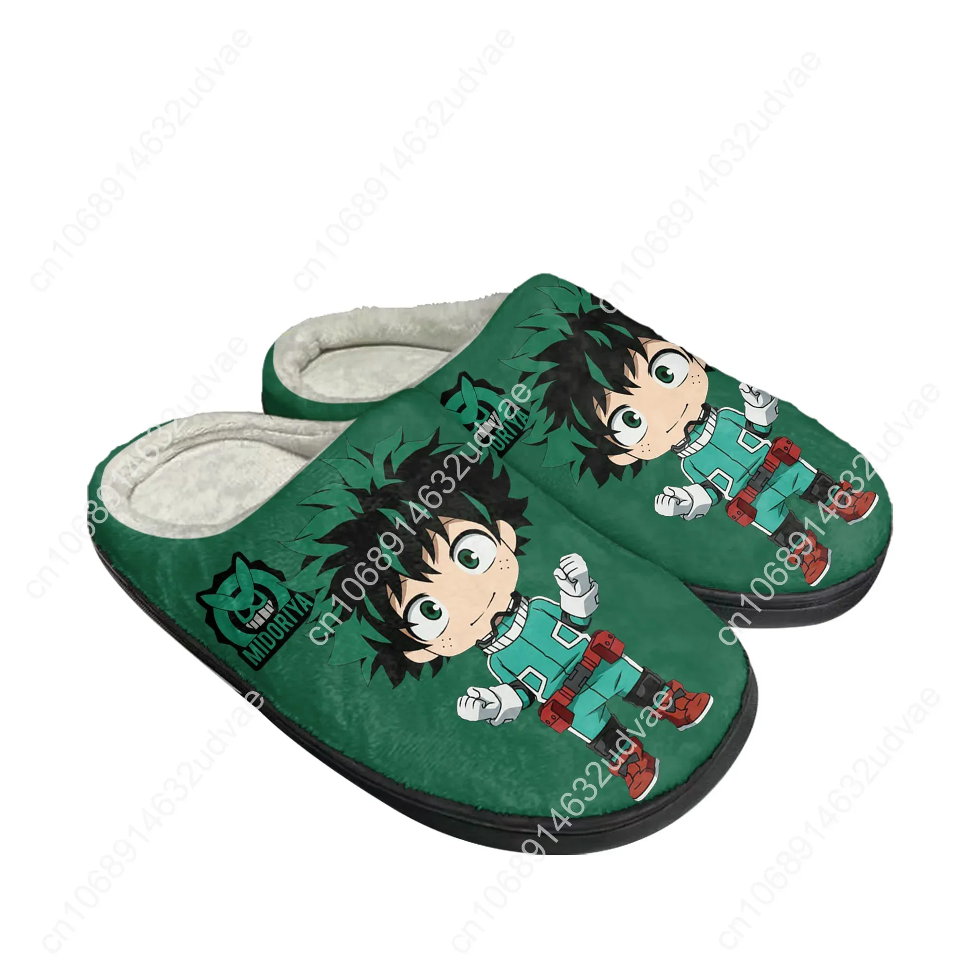 Izuku Midoriya My Hero Academia Home Cotton Custom Slippers Mens Womens Sandals Plush Casual Keep Warm Shoes Thermal Slipper