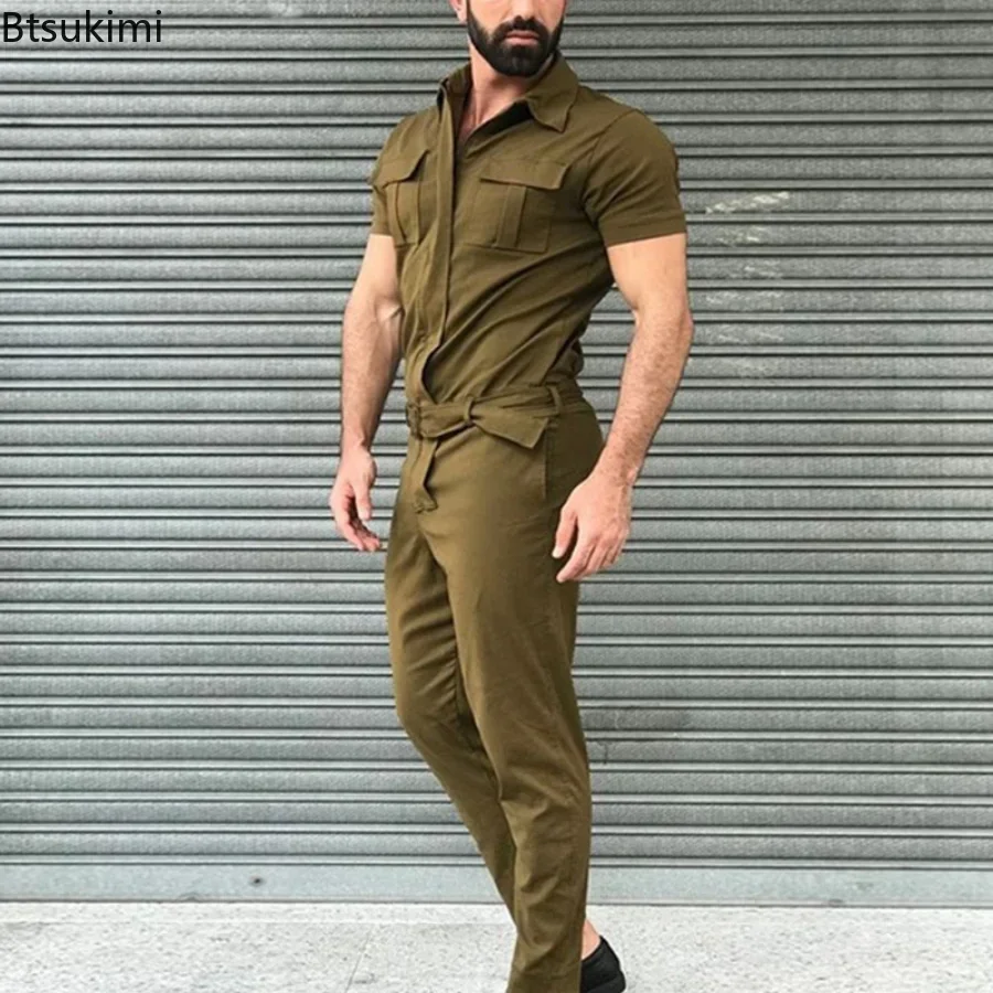 Mới 2022 Nam Chắc Chắn Áo Liền Quần Áo Mặc Dạo Phố Áo Liền Quần Dành Cho Nam Một Bộ Jumpsuit Nam Thời Trang Áo Liền Quần Cơ Bản công Việc Áo Liền Quần