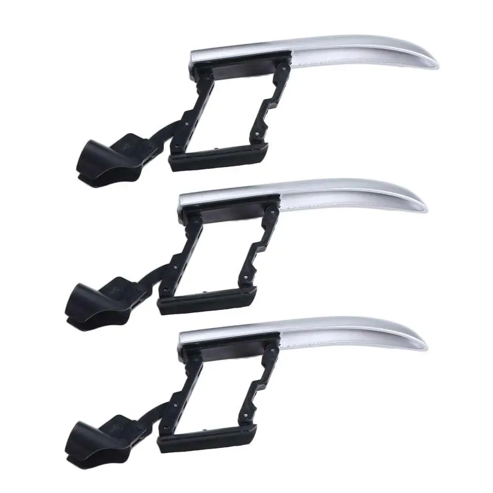 3pcs 3D Assembly Retractable Mechanical Claws Figure Decorations Transparent Glowing Wolf Claws Cool Adjustable Ribbon