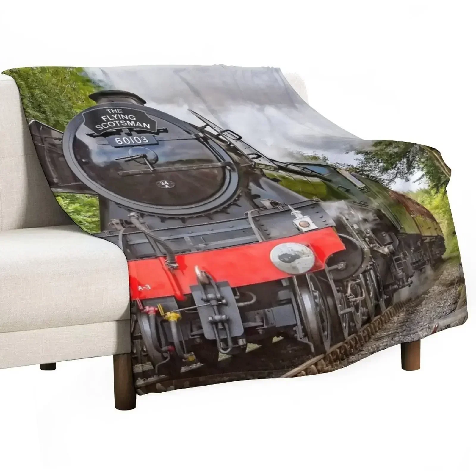 The Flying Scotsman 60103 Throw Blanket Stylish Couch Blanket for Home Living Room
