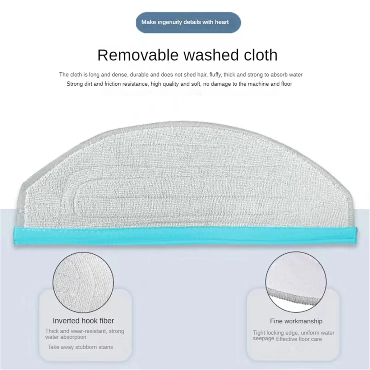 للمكعب، قماش ممسحة لملحقات قطع غيار المكنسة الكهربائية الروبوتية CC