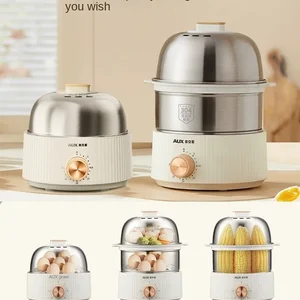 طباخ بيض كهربائي محلي ، إغلاق تلقائي ، باخرة من الفولاذ المقاوم للصدأ مع مؤقت ، آلة إفطار ، 1 طبقة ، 2 طبقة ، 220 فولت أعلى 6 موقد كهربائي 2 شعلة مبيعات - No2