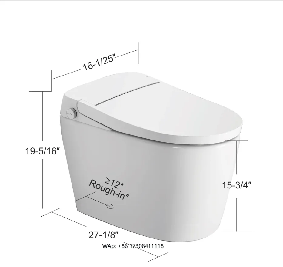 

Smart Toilet with Automatic Flushing and Heated Seat for Modern Bathrooms
