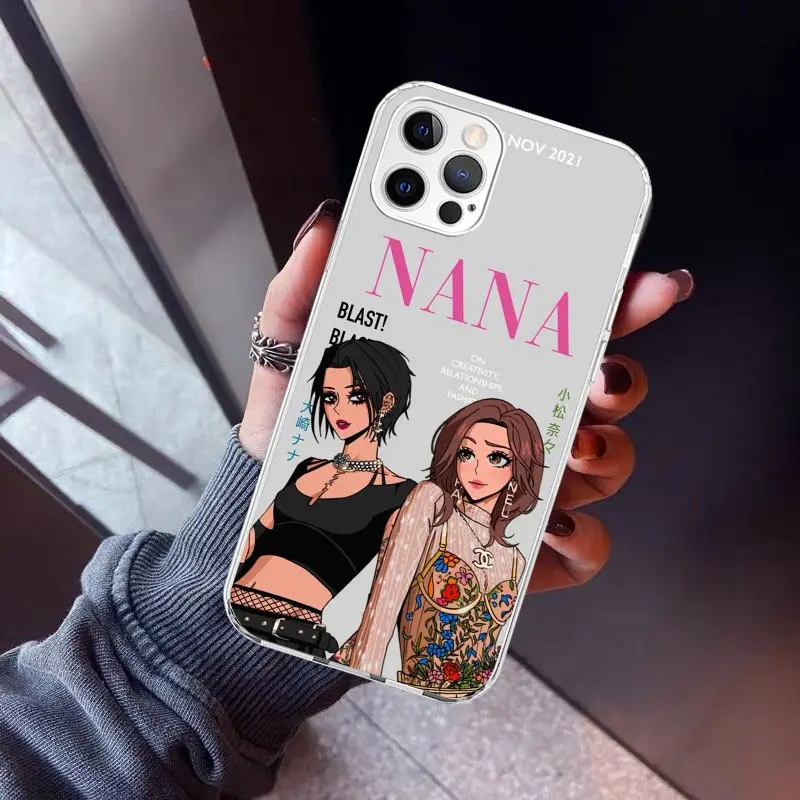 NaNa Osaki Anime Phone Case For iPhone 16 15 14 13 12 Mini 11 Pro Max Cover 7 Plus X XS XR 8 + SE Silicone Shell Print Fundas Fo