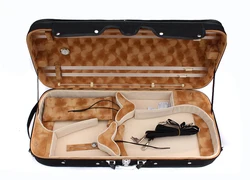 yinfente Violin Viola Case Double Violin Hard case Violin Box Wood Oblong Case Strong Light