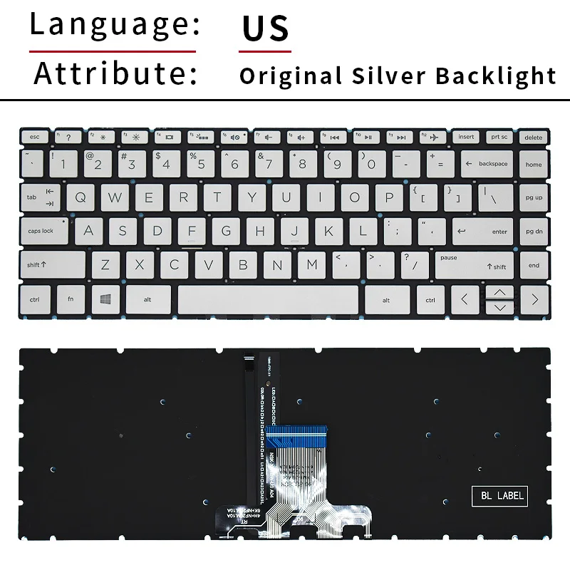 Asli Kami Rusia Laptop Keyboard dengan Lampu Latar untuk HP Pavilion X360 14-CK 14-CD 14M-CD 14-CE 14-DQ TPN-Q221 14-DG TPN-Q207