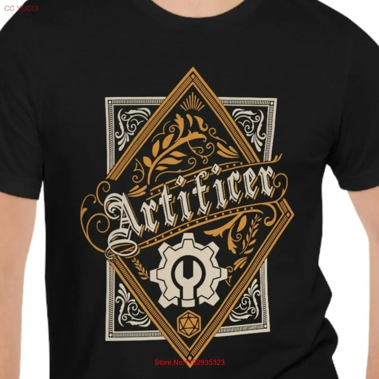 DnD Artificer Class CresT T-Shirt Vintage Washed Streetwear Herren Leicht atmungsaktives Oberteil für den Alltag Stilvoll Lässig