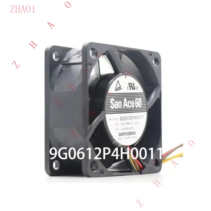 Z   New for SANYO Denki 9G0612P4H0011 SanAce DC 12V 0.5A 60*60*25MM Cabinet Cooling Fan