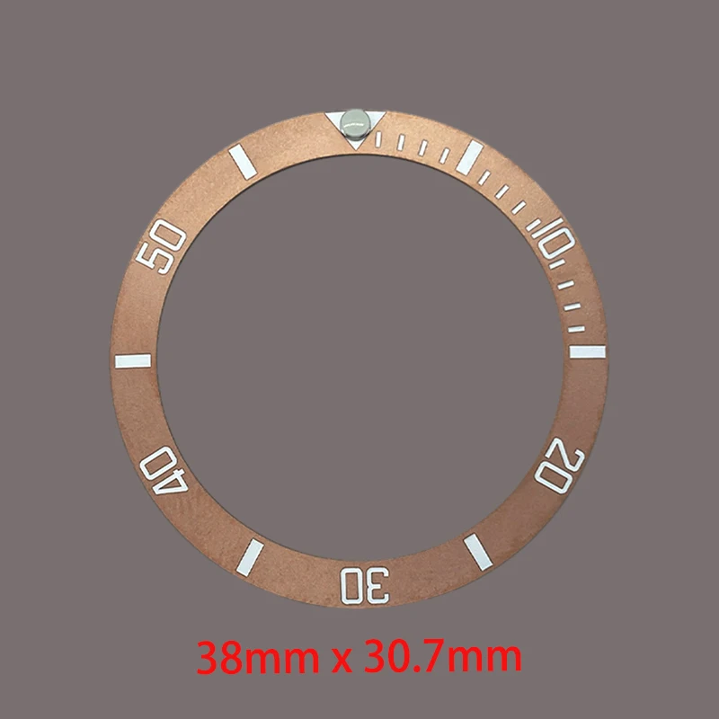38mm Matte Beveled Ceramic Bezel Insert Ring Fits For SKX007 SKX009 SRPD SUB Case NH35 NH36 Watch Case Bezel Ring Repair Parts