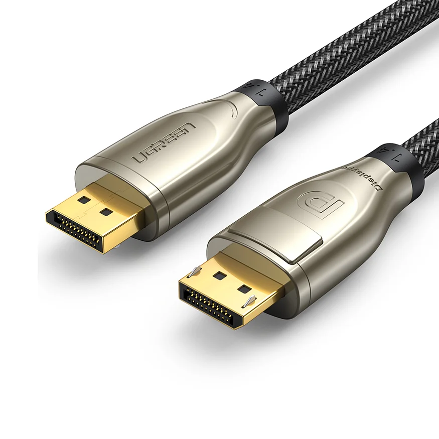 Кабель UGREEN 8K DisplayPort Ultra HD с позолоченными разъемами DisplayPort 1.4 (штекер-штекер), в нейлоновой оплетке