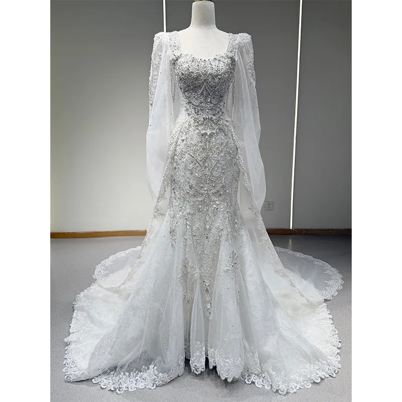 

Wedding Dresses High-Quality Fashion Vestidos De Novia Court Train Appliques Sleeveless Robe De Mariée Custom-Made