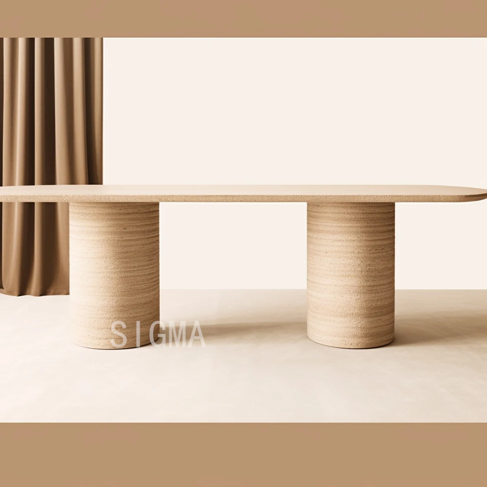 Modern Master Design Wood Dining Table Chairs Indoor Wood Metal Sectional Furniture for Home for Apartment High Quality