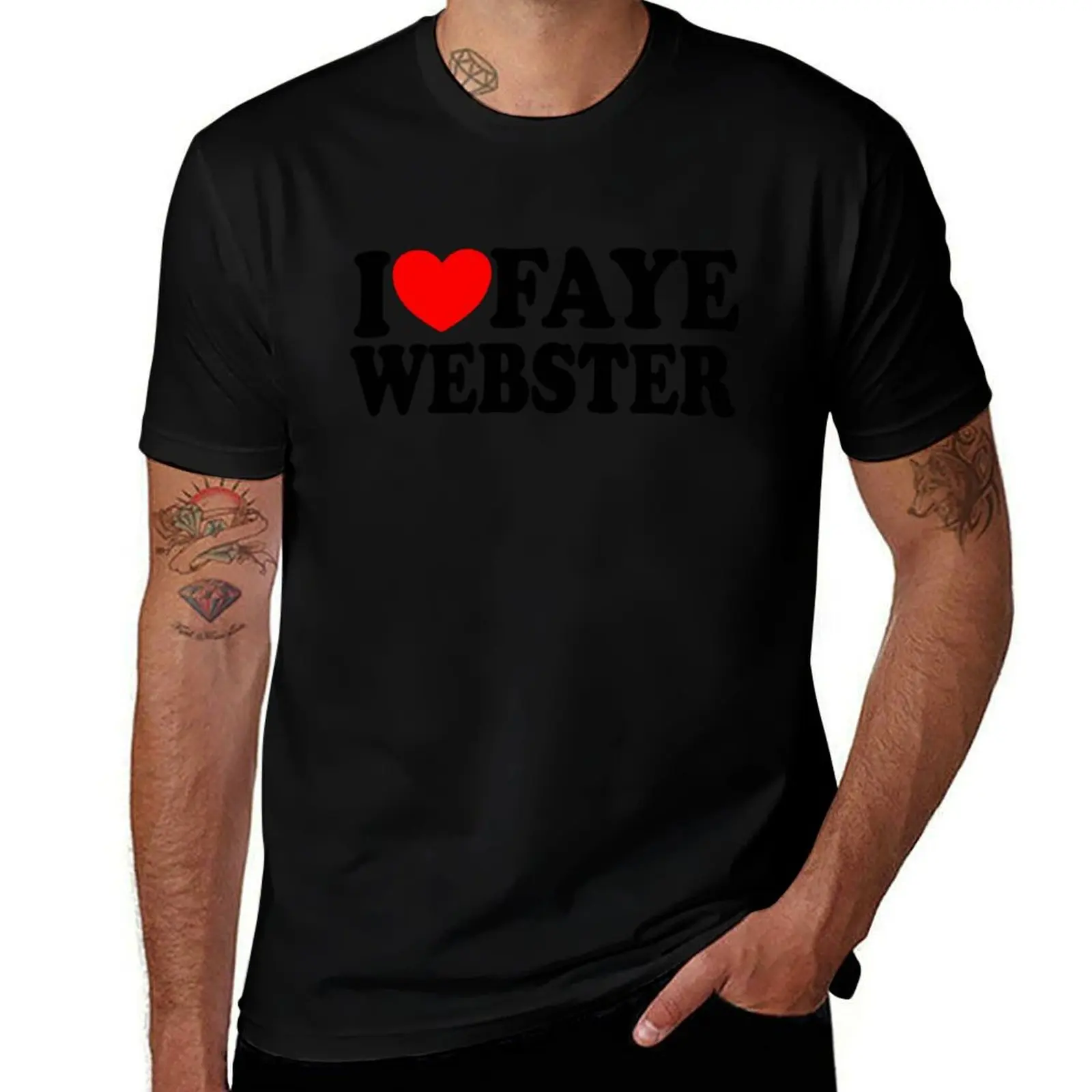 

i love faye webster sticker gift for faye lovers T-Shirt hippie clothes Short sleeve tee big and tall t shirts for men