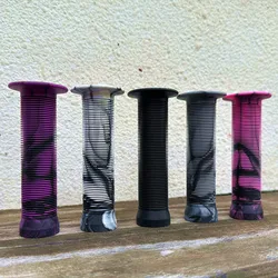 Universal Mountain Bike Grip Mixed-color Striped Rubber Anti-skid Folding Car Cycling Handlebars Bicycle Soft Grips Parts