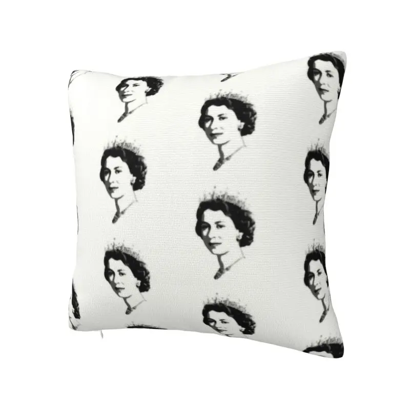 Custom Queen Elizabeth II United Kingdom Cushion Cover British Royalty Velvet Nordic Pillows for Sofa Home Decor