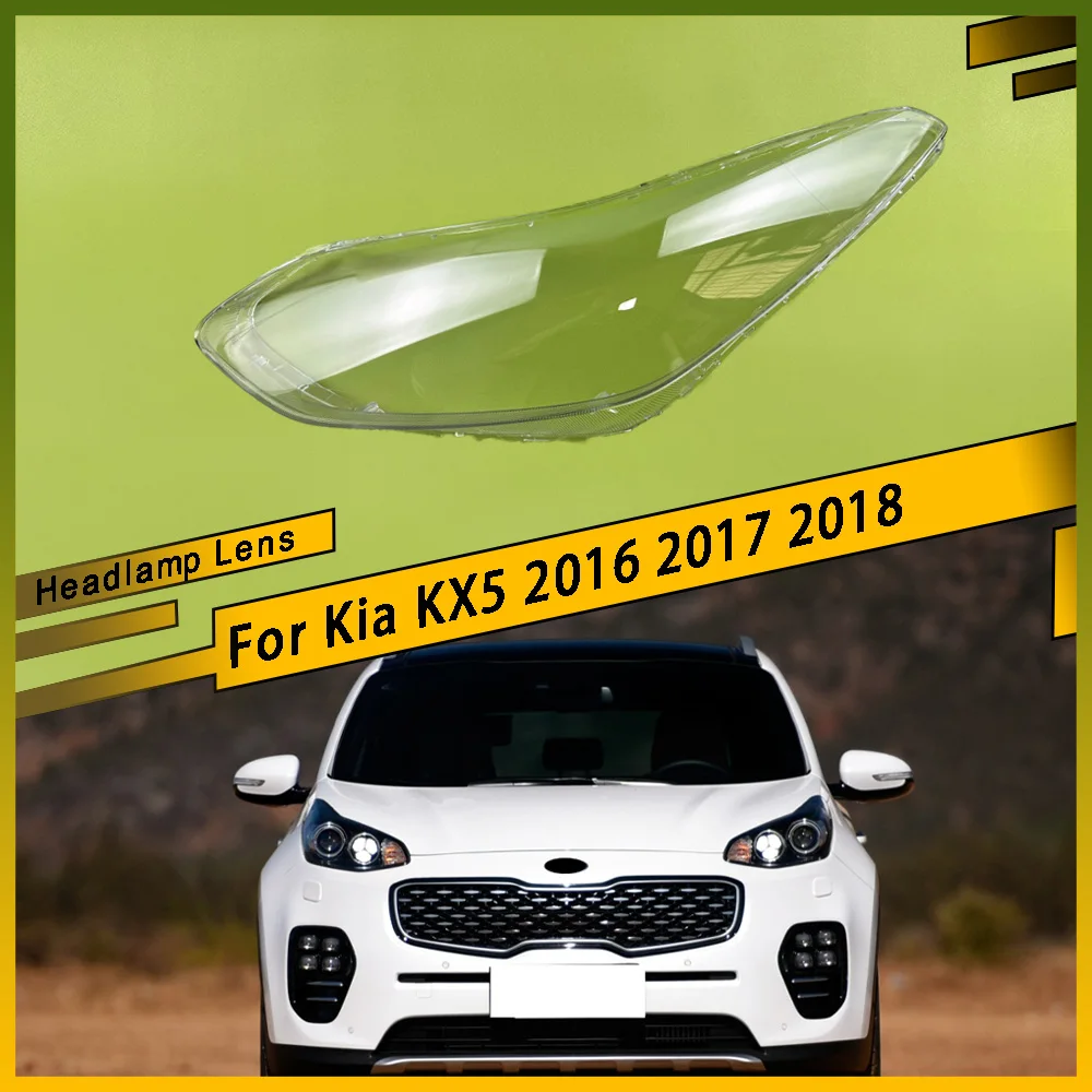 

Car Replacement Headlamp Caps Glass Headlight Cover Auto Transparent Lampshade Case Lamp Lens Shell For Kia KX5 2016 2017 2018