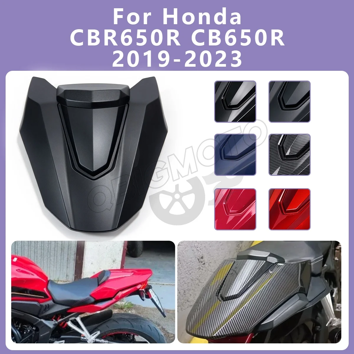 ホンダcbr650r-cb650r-2023、2019-2022年モデル用、バイク用リアフェアリング、ヒルカバー、シートカバー。