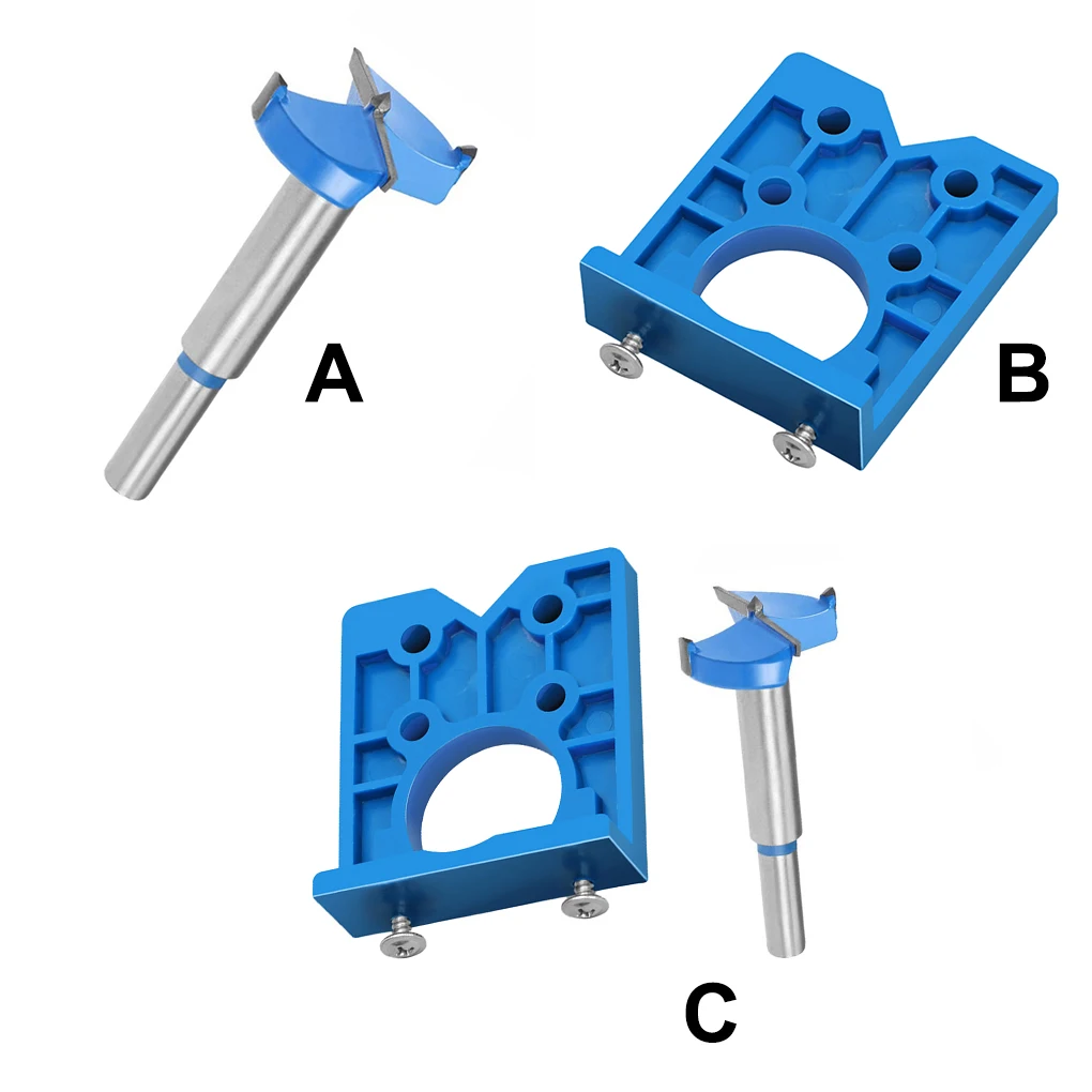 Hole Drill Woodworking Template Drilling Tool Portable Hinge Hole Puncher Opener, 1pc Drill