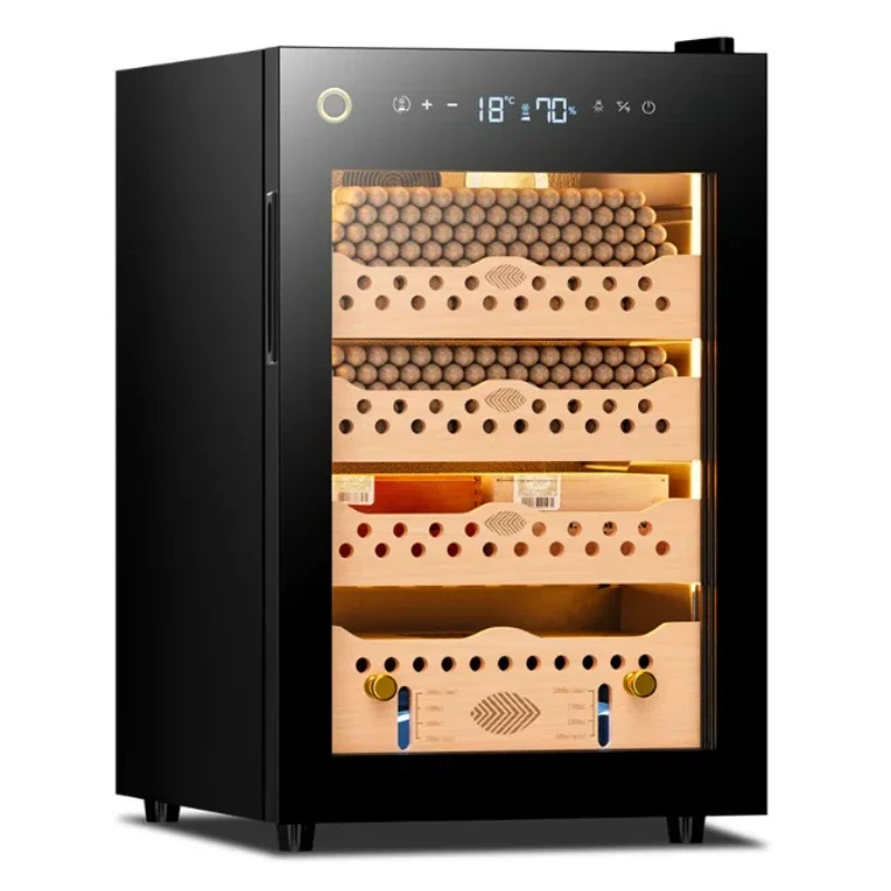 2026 Constant Temp Humidity Cigar Cabinet, Smart Frequency Conversion Electric Compressor Wine Humidor Storage