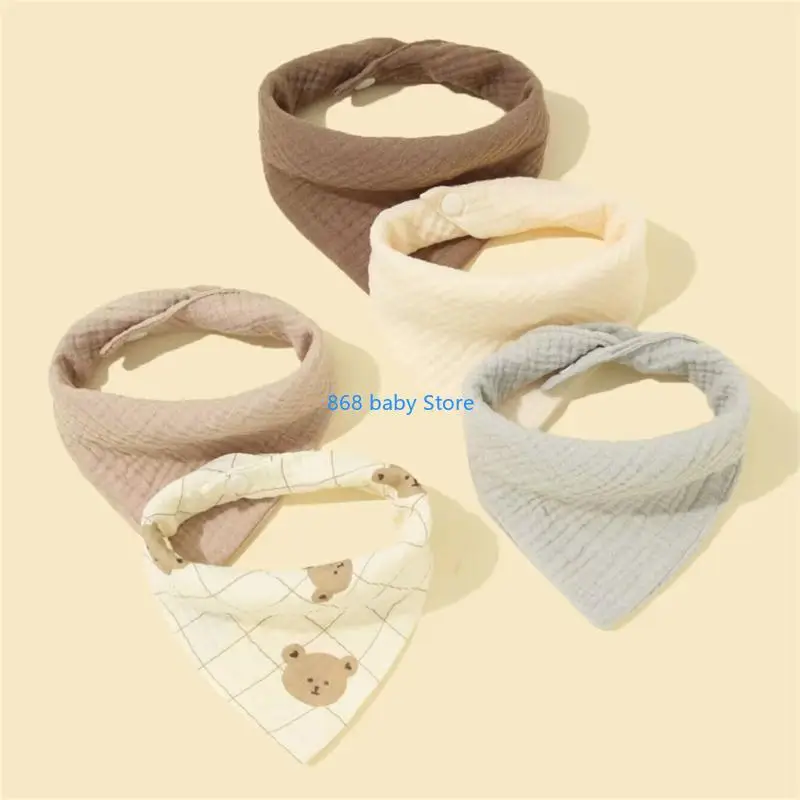 29EE مريلة قطنية قابلة للتنفس للأطفال من قماش التجشؤ مريلة للرضاعة ومنشفة لعاب الطفل مريلة للتسنين #4