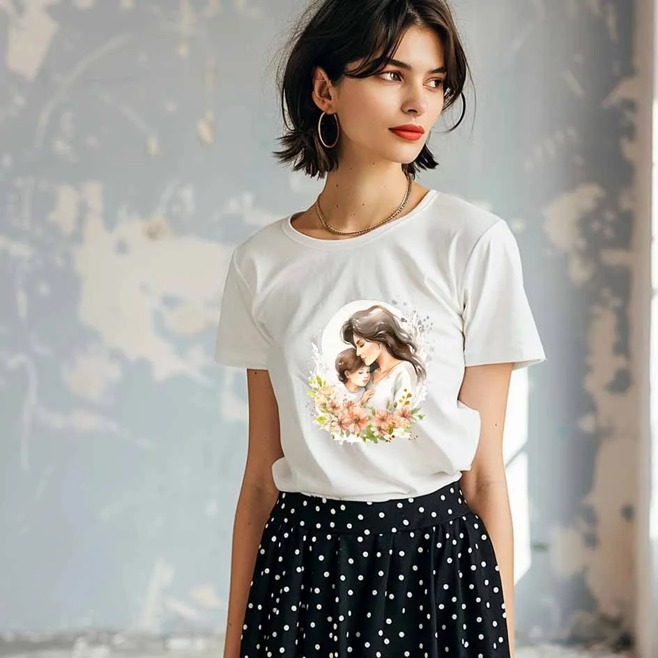 Maternal bond art Watercolor family love Seasonal Heat Transfer Patterns for Holiday Merchandise Perfect for DIY Custom Clothing